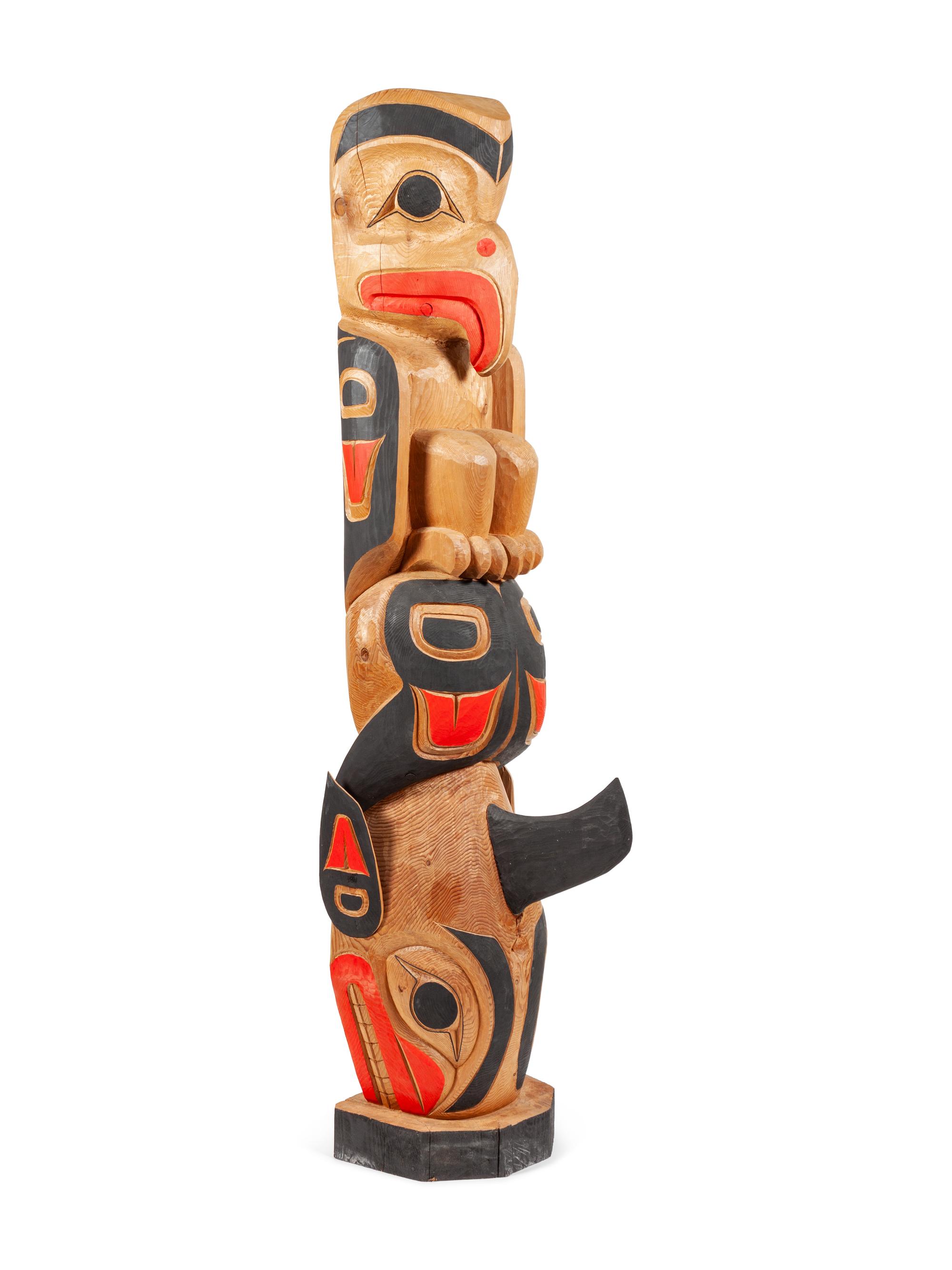 Carved and Painted Totem Pole Lot is located and will ship from Denver, Colorado.