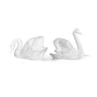 René Lalique (French, 1960–1945) — Two Cygne sculptures