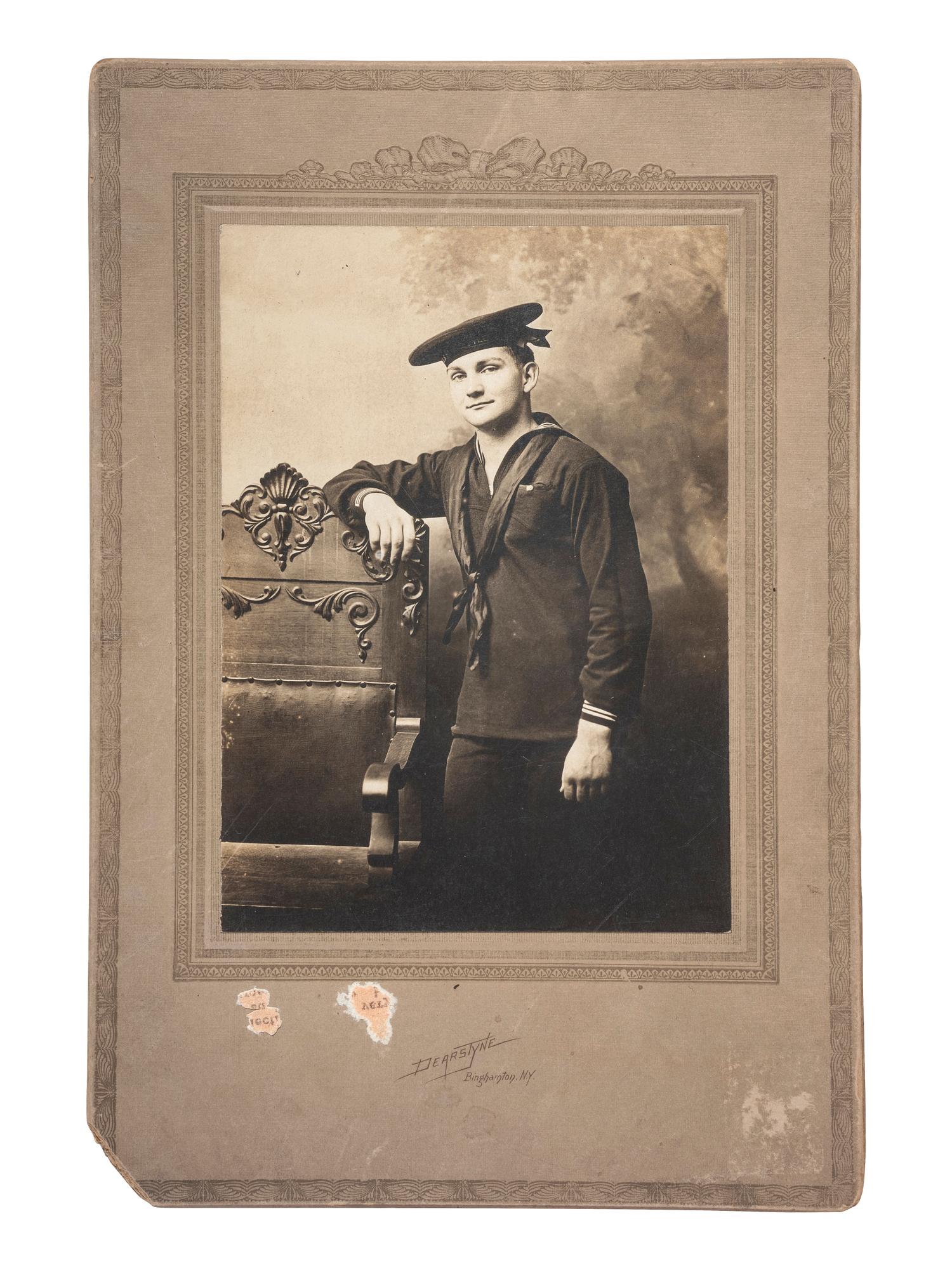 [EARLY PHOTOGRAPHY - NAVY]. A group of 17 CDVs and cabinet cards of sailors.