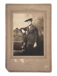 [EARLY PHOTOGRAPHY - NAVY]. A group of 17 CDVs and cabinet cards of sailors.