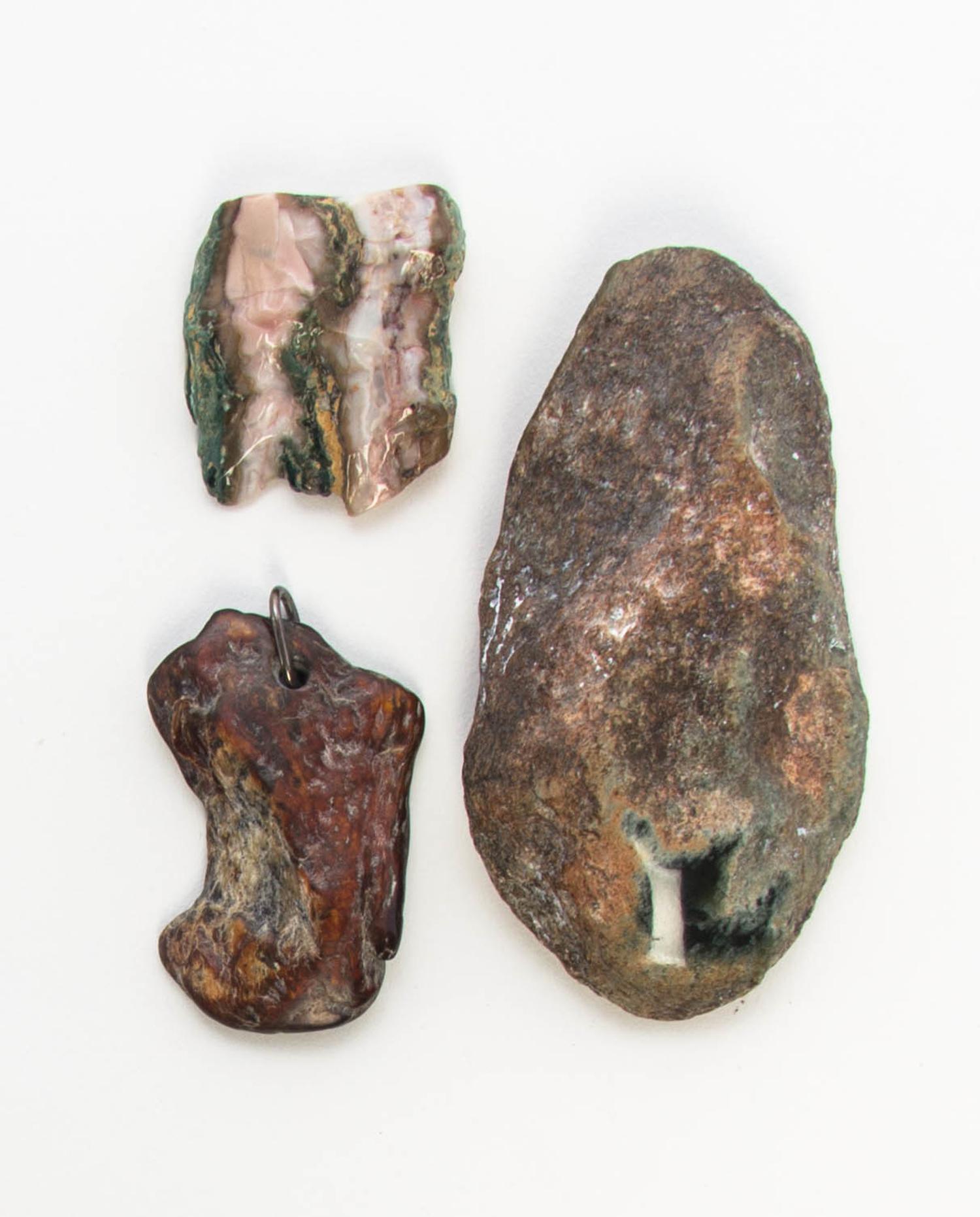 A Group of Four Mineral Specimens Length of longest 3 1/2 inches.