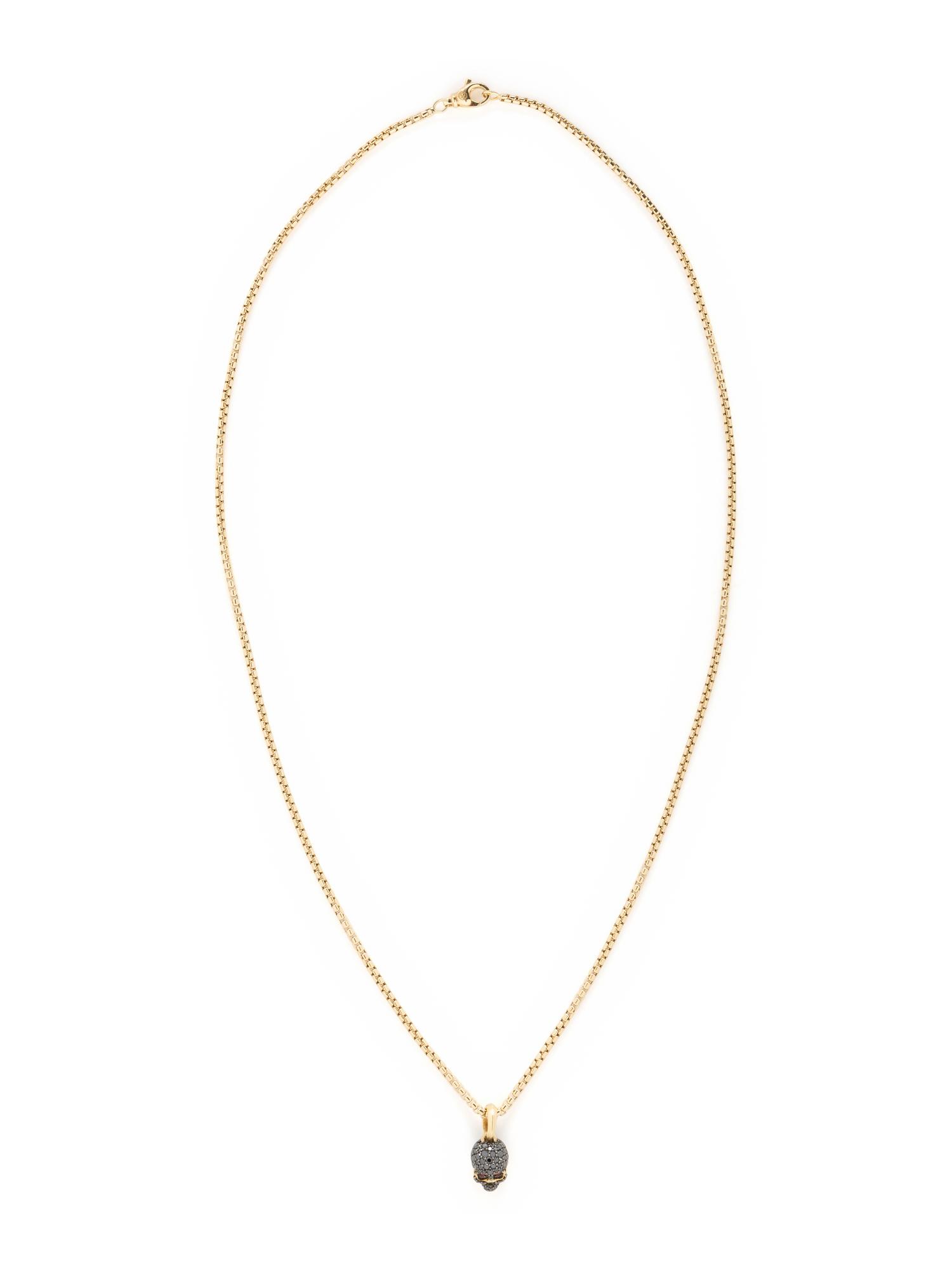 DAVID YURMAN, BLACK DIAMOND, RUBY, AND YELLOW GOLD 'MEMENTO MORI' SKULL PENDANT NECKLACE