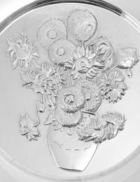 A Group of Five Silver and Silver-Plate Trays