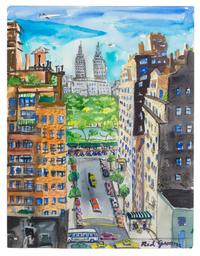 Red Grooms, (American, b. 1937), View of Woody Allen's Apartment, 1991