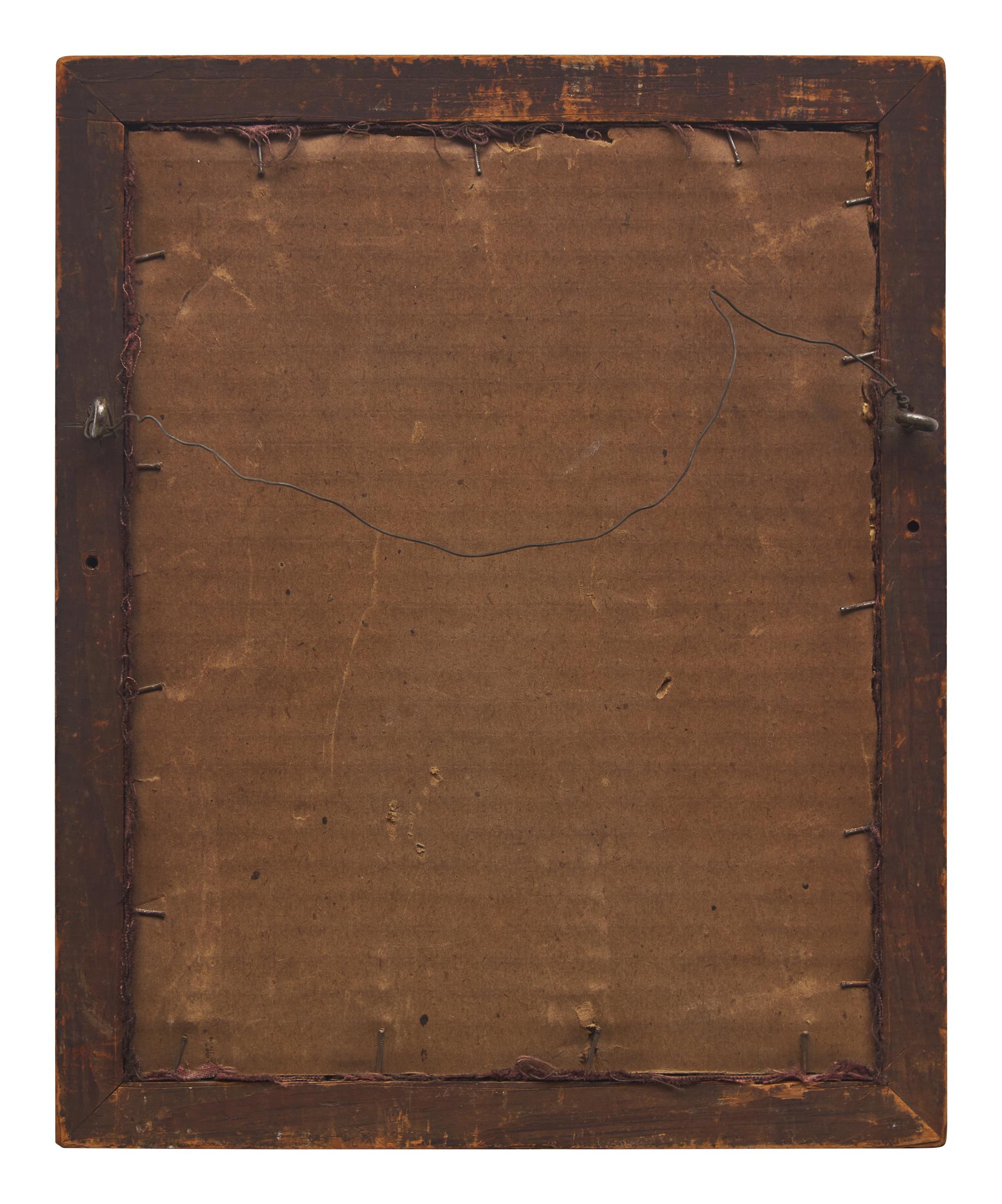 A Reverse Glass Printed and Painted Picture of the Revolutionary War Monument in Lexington, Massachusetts