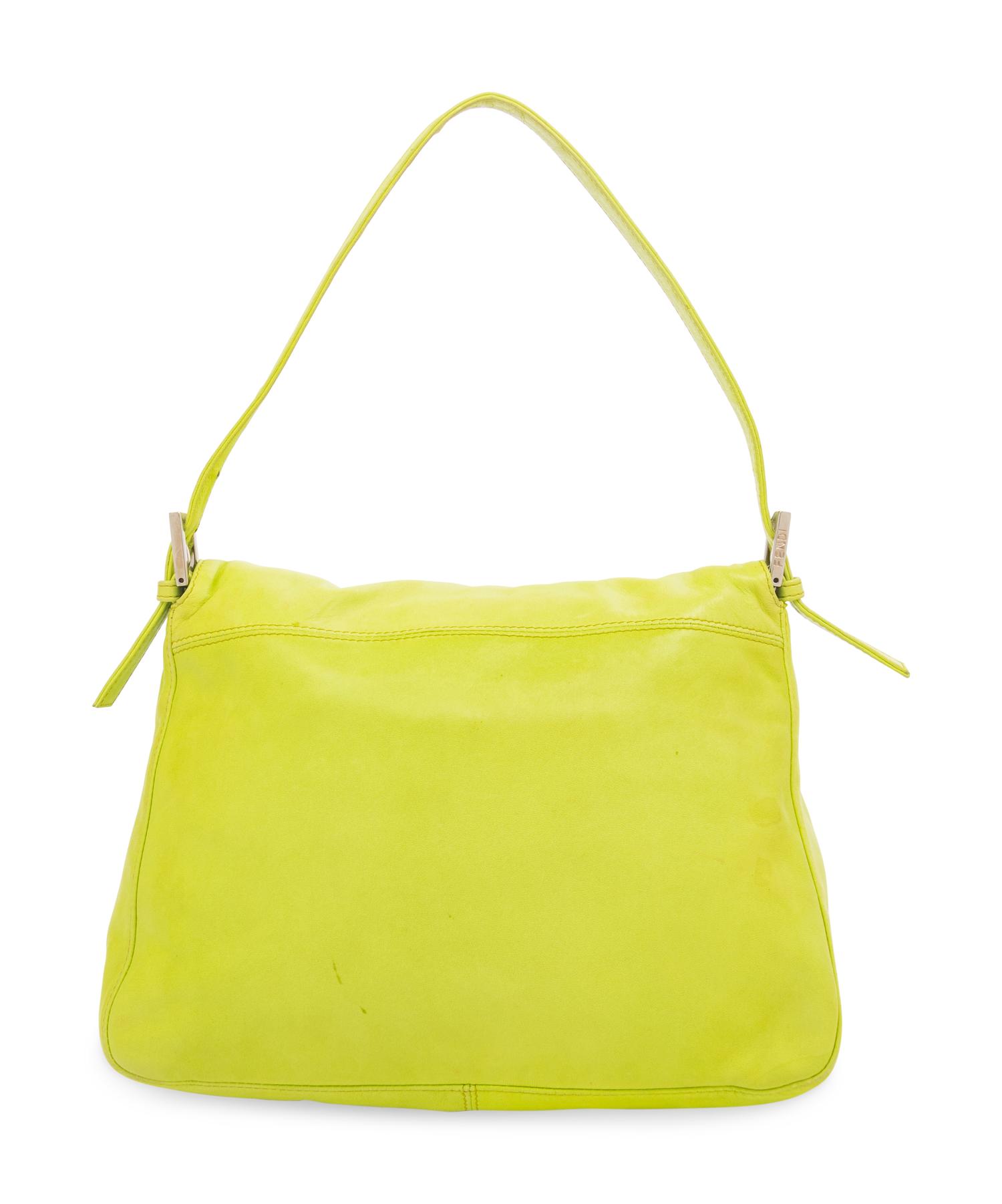 Fendi Lime Green Mama Baguette Bag