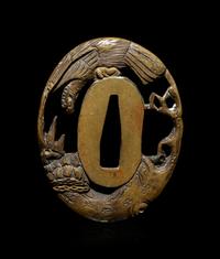 A Gilt Bronze Tsuba