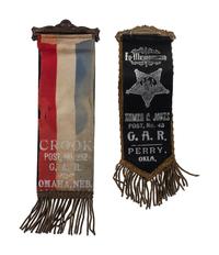 [CIVIL WAR - GRAND ARMY OF THE REPUBLIC] A large group of GAR ribbons and rare GAR ring, including: