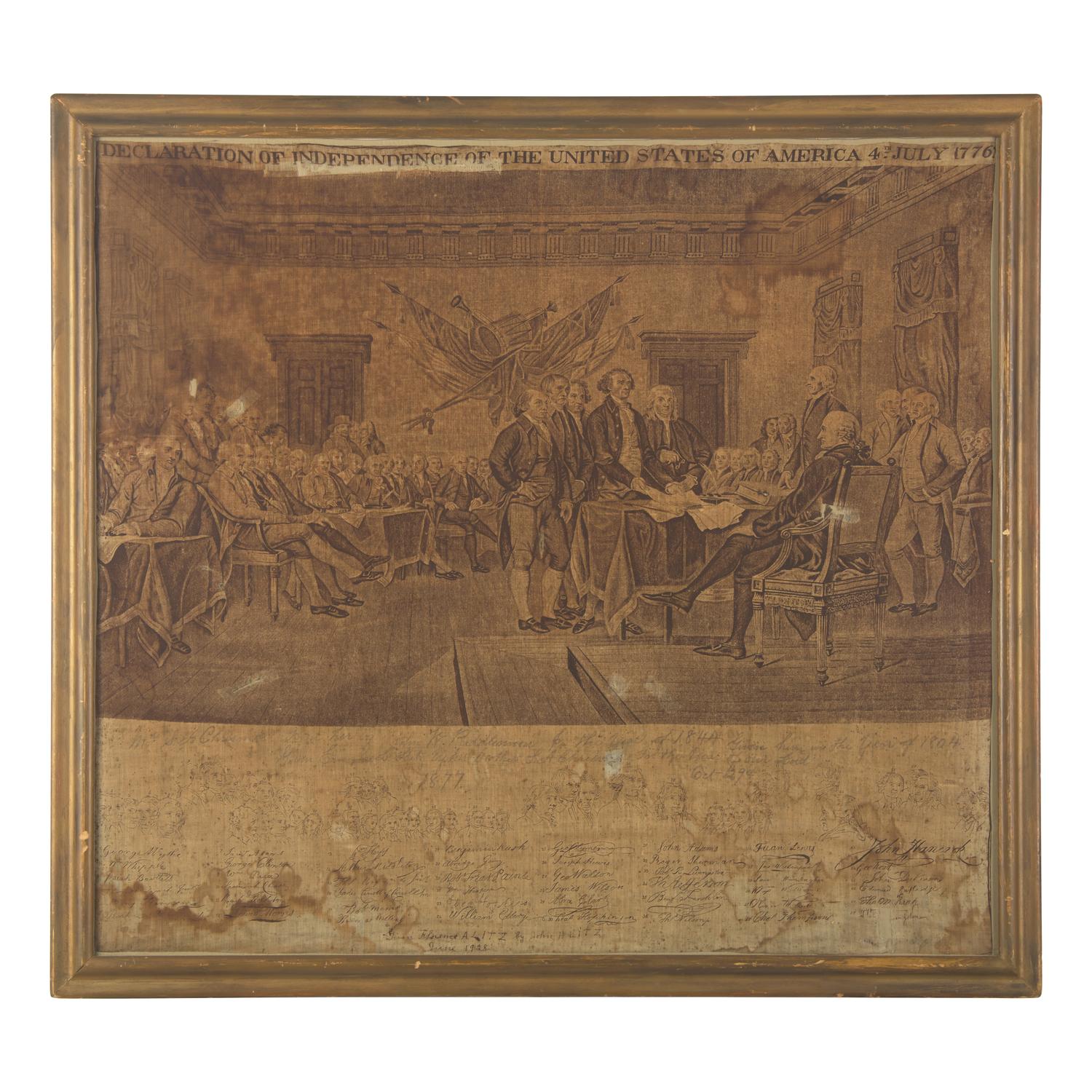 [Declaration of Independence] [Trumbull, John] Declaration of Independence of the United States of America 4th. July 1776