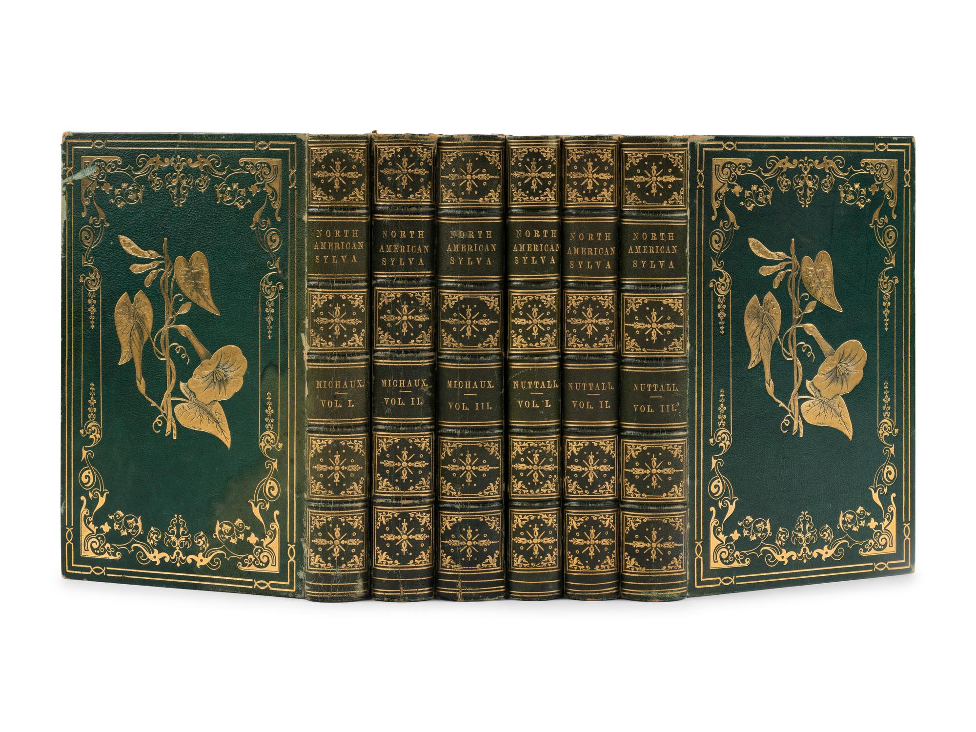 MICHAUX, François André (1770-1855) and Thomas NUTTALL (1786-1859). The North American Sylva; or, A Description of the Forest Trees of the United States, Canada and Nova Scotia . Philadelphia: Robert Smith, 1852-1853.