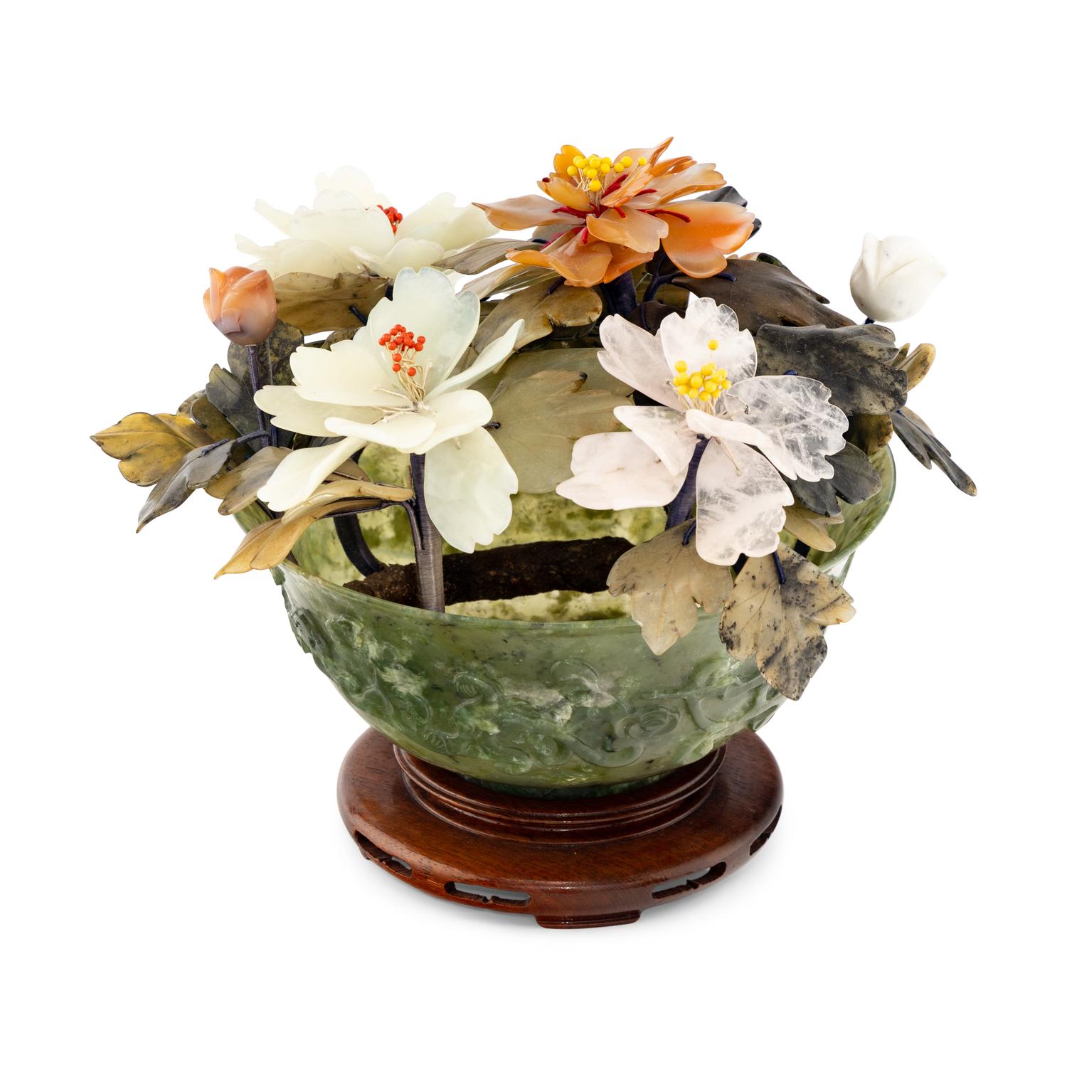 A Chinese Hardstone Model of a Flowering Plant
