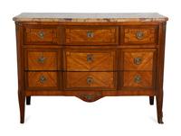 A Louis XV/XVI Transitional Style Kingwood and Tulipwood Commode — LATE 19TH/EARLY 20TH CENTURY