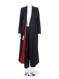 Dolce & Gabbana Pinstripe Long Coat and Pants Ensemble, 1990-2000s