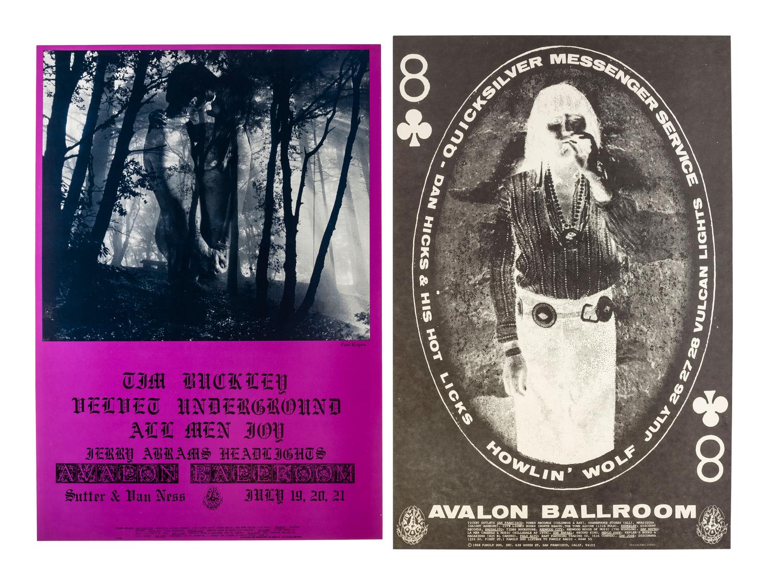 [MUSIC] -- [POSTERS]. DOTTIE, KAGAN, Paul, WAINWRIGHT, Jerry, and SAN ANDREAS FAULT, artists. A group of 7 Family Dog posters from 1968, comprising: