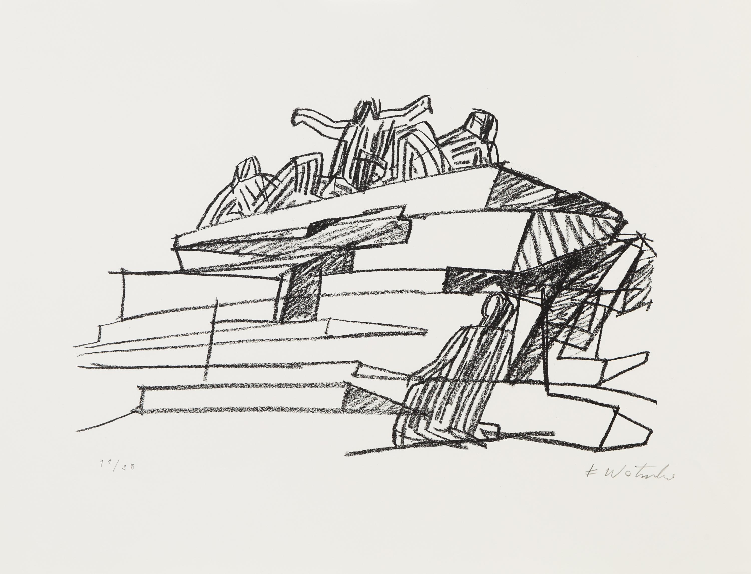 Fritz Wotruba, (Austrian, 1907-1975), Variations on Wagner's Ring, 1967 (suite of fourteen works)