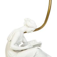 A Gilt Metal Mounted Parian Ware Table Lamp