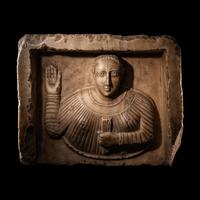 A South Arabian Alabaster Bust of a Wheat Bearer