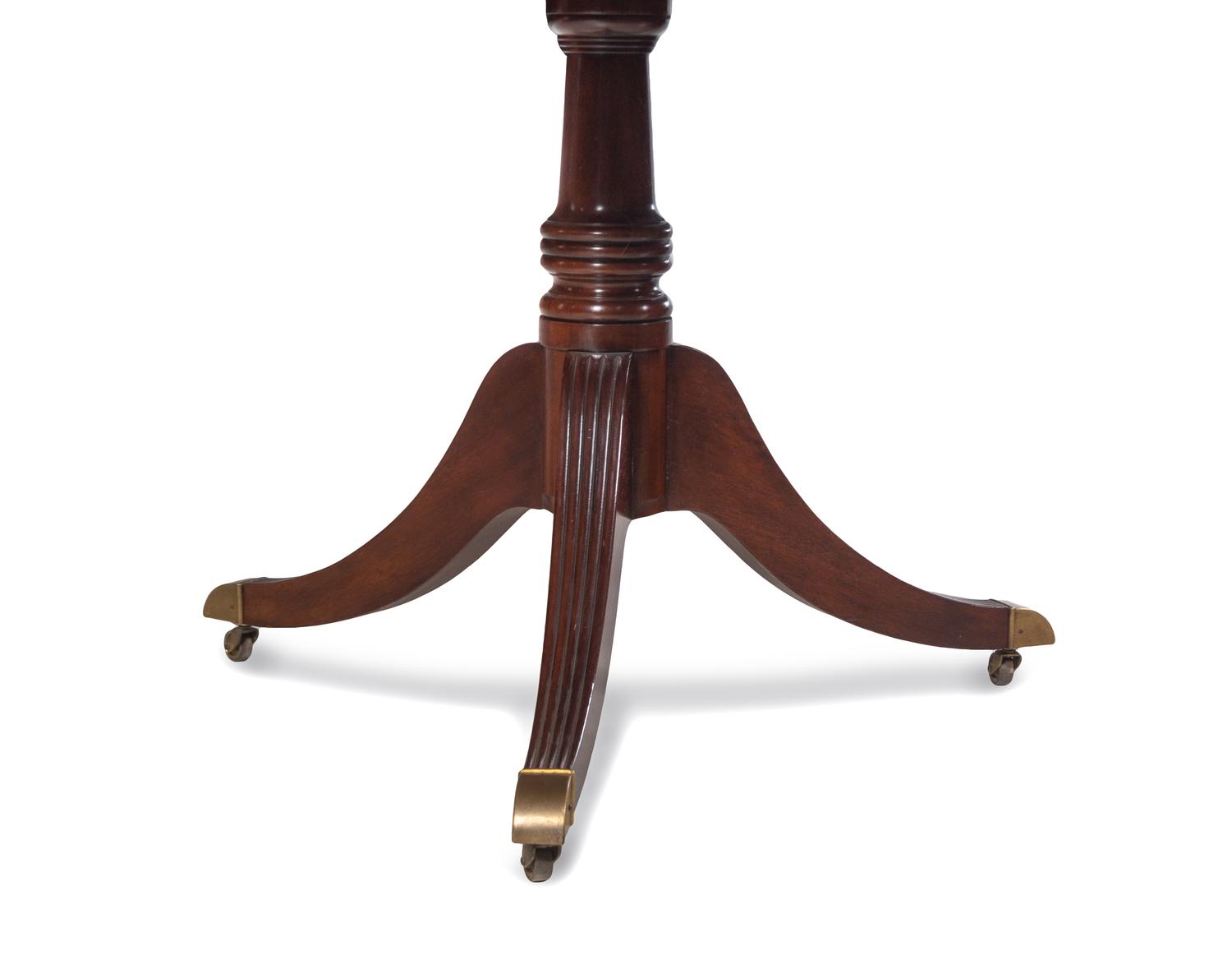 A George III Style Mahogany Double-Pedestal Dining Table