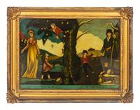 Two English Reverse-Glass Pictures