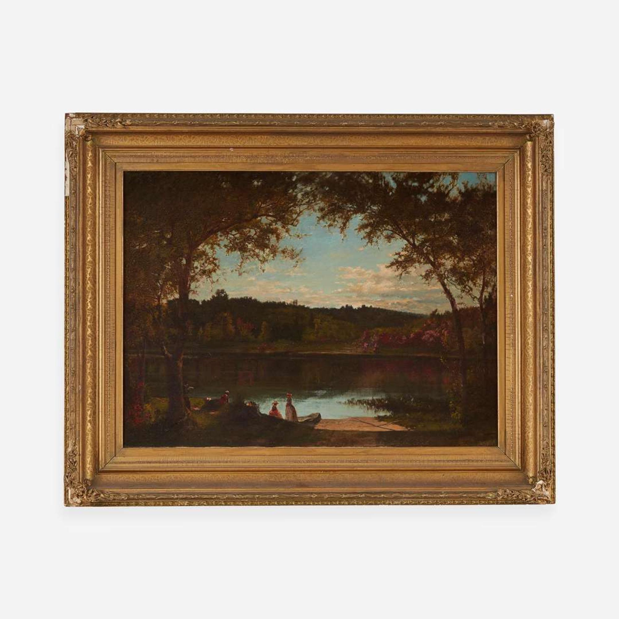 Joseph Morviller (American, 1800-1870) Along the Riverbank