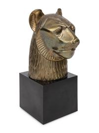 A Chapman Brass Bust of Sekhmet
