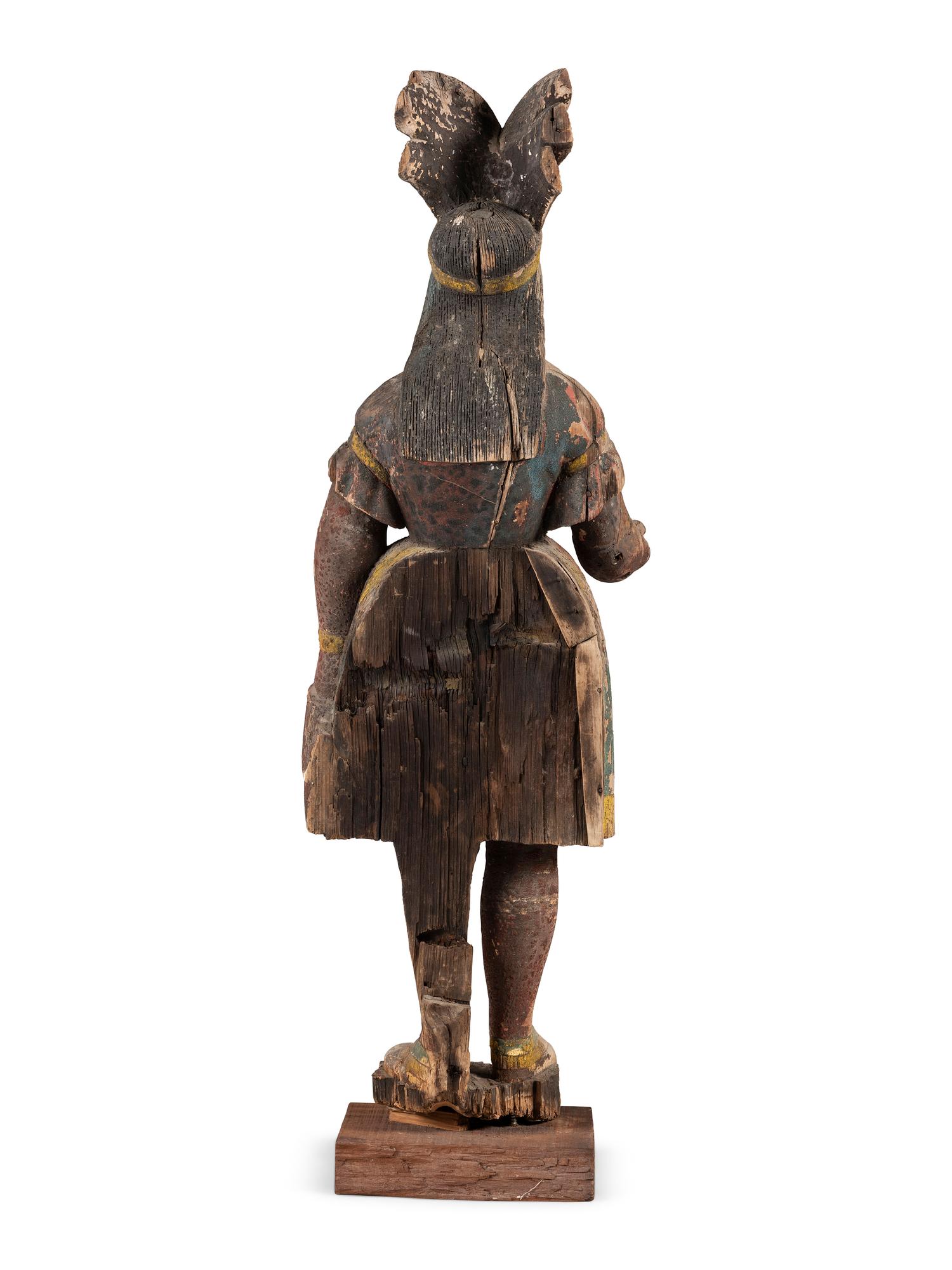 An American Carved and Painted Pine Tobacco Store Figure