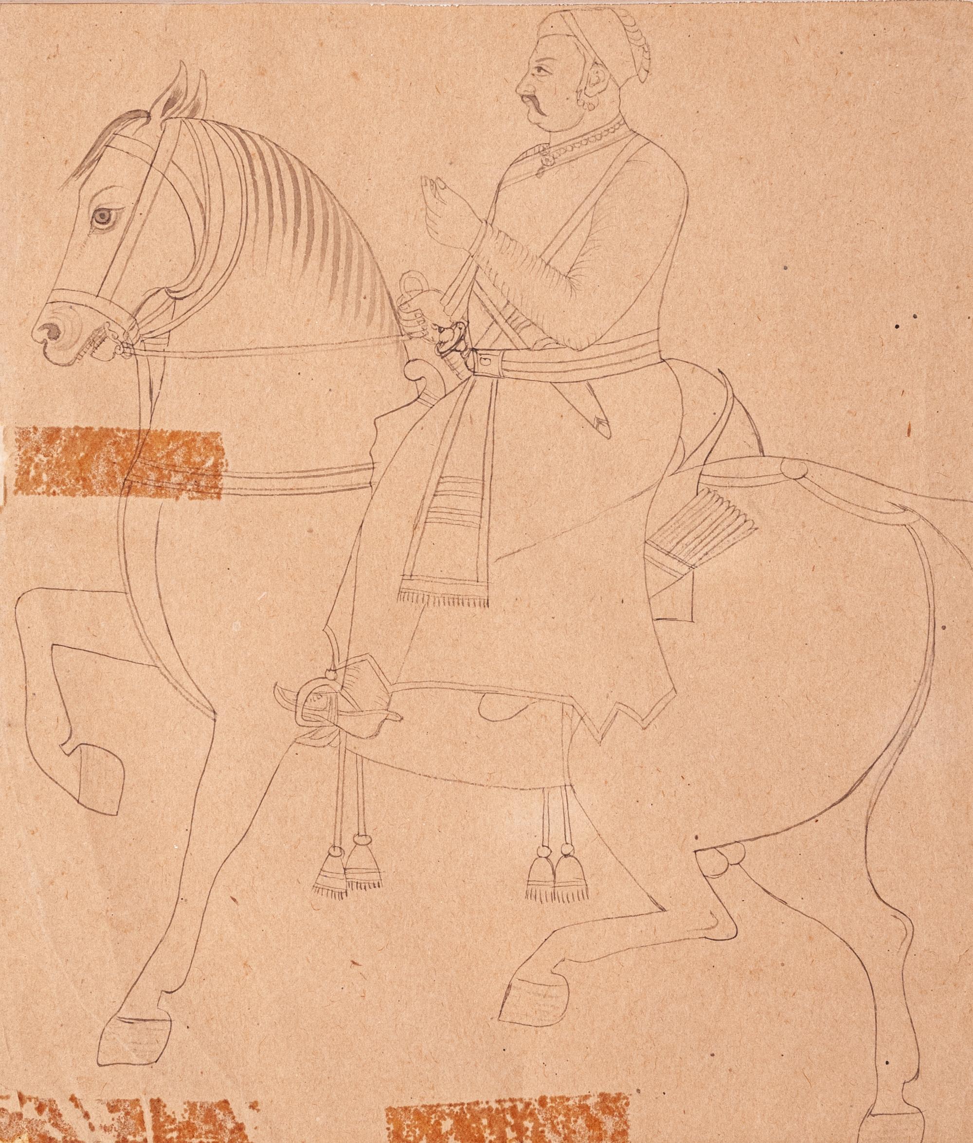 Four Indian Miniature Drawings