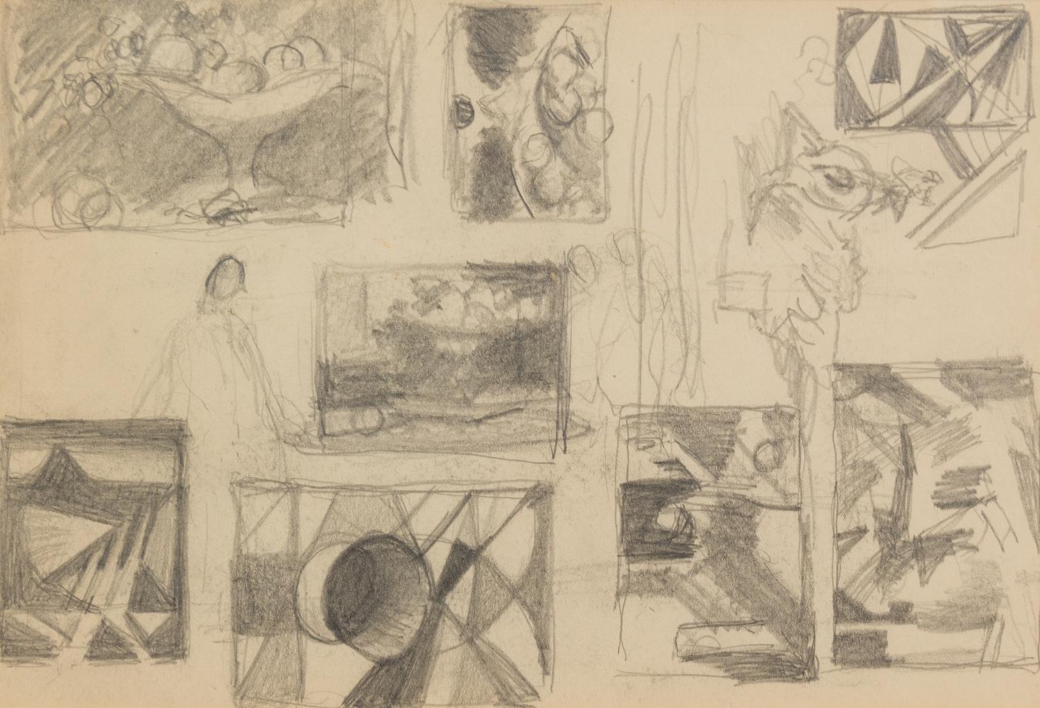 Walter Biggs, (American, 1886–1968), A Group of Six Sketches