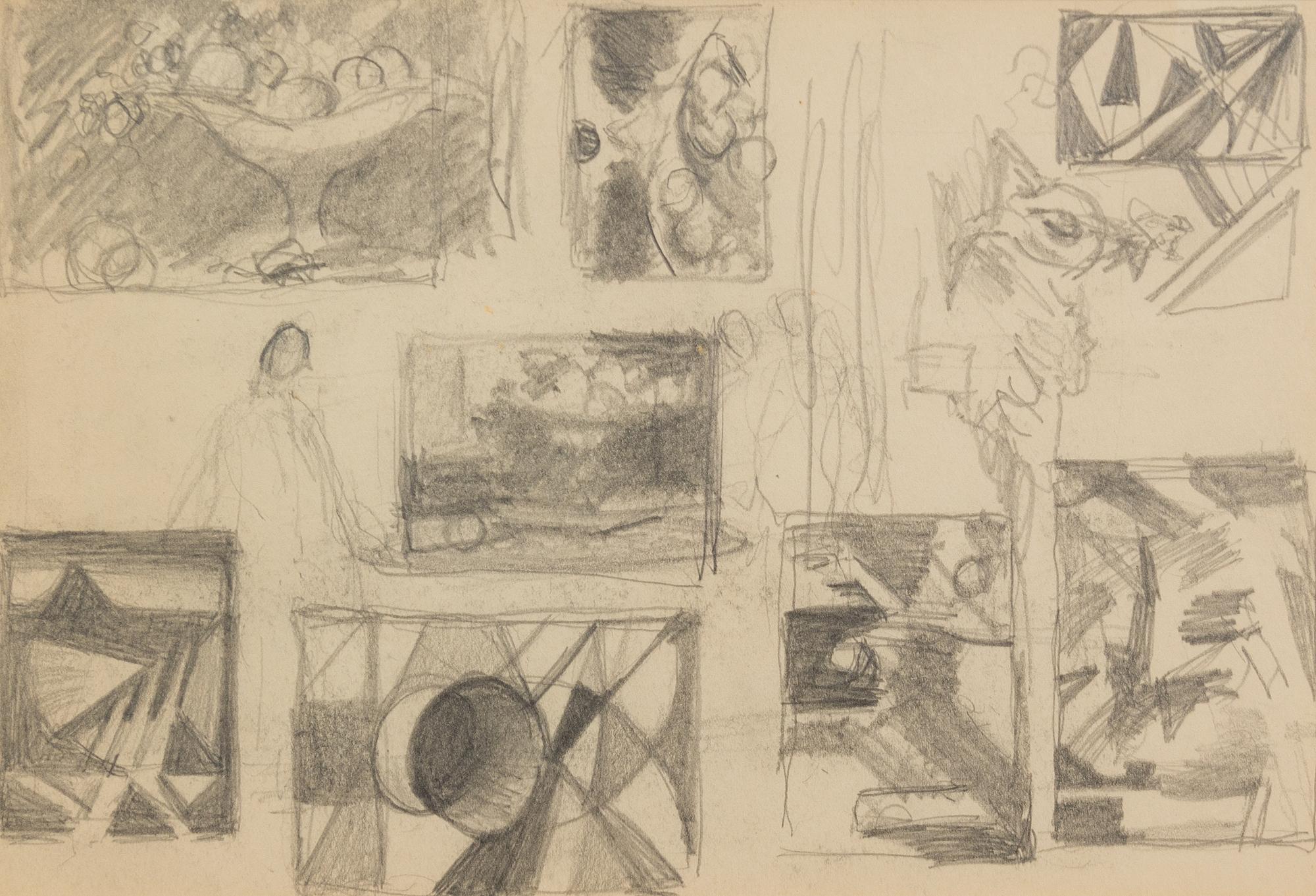 Walter Biggs, (American, 1886–1968), A Group of Six Sketches