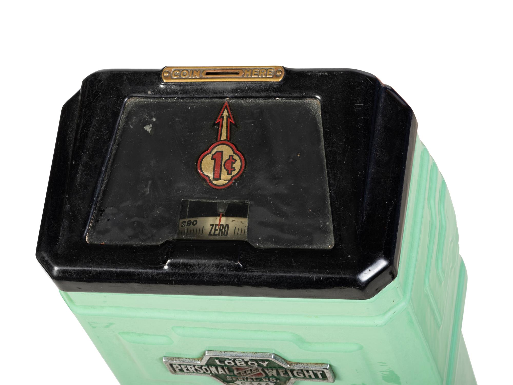 A Rock-Ola Manufacturing Co. 'LoBoy' Penny Scale