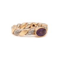 Set of Three Multigem and Bicolor Gold Rings