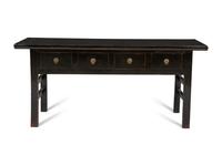 A Chinese Black Lacquered Console Table