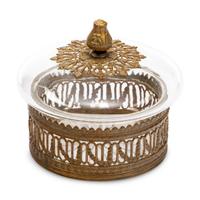 A Palais Royal Gilt Bronze Mounted Glass Bonbonnière