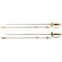 Two US Model 1860 Springfield Armory Staff & Field Officers Swords