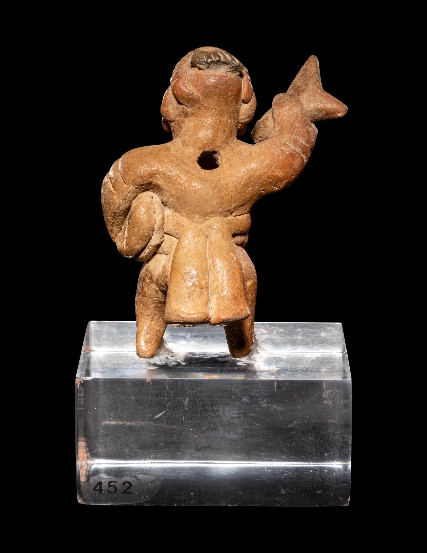 Two Colima Pottery Figures and a Whistle
