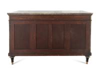 A Louis XVI Style Gilt Bronze Mounted Japanese Lacquer and Ebony Marble-Top Commode à Vantaux