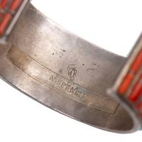 Navajo and Zuni Silver Cuff Bracelets, with Inlay