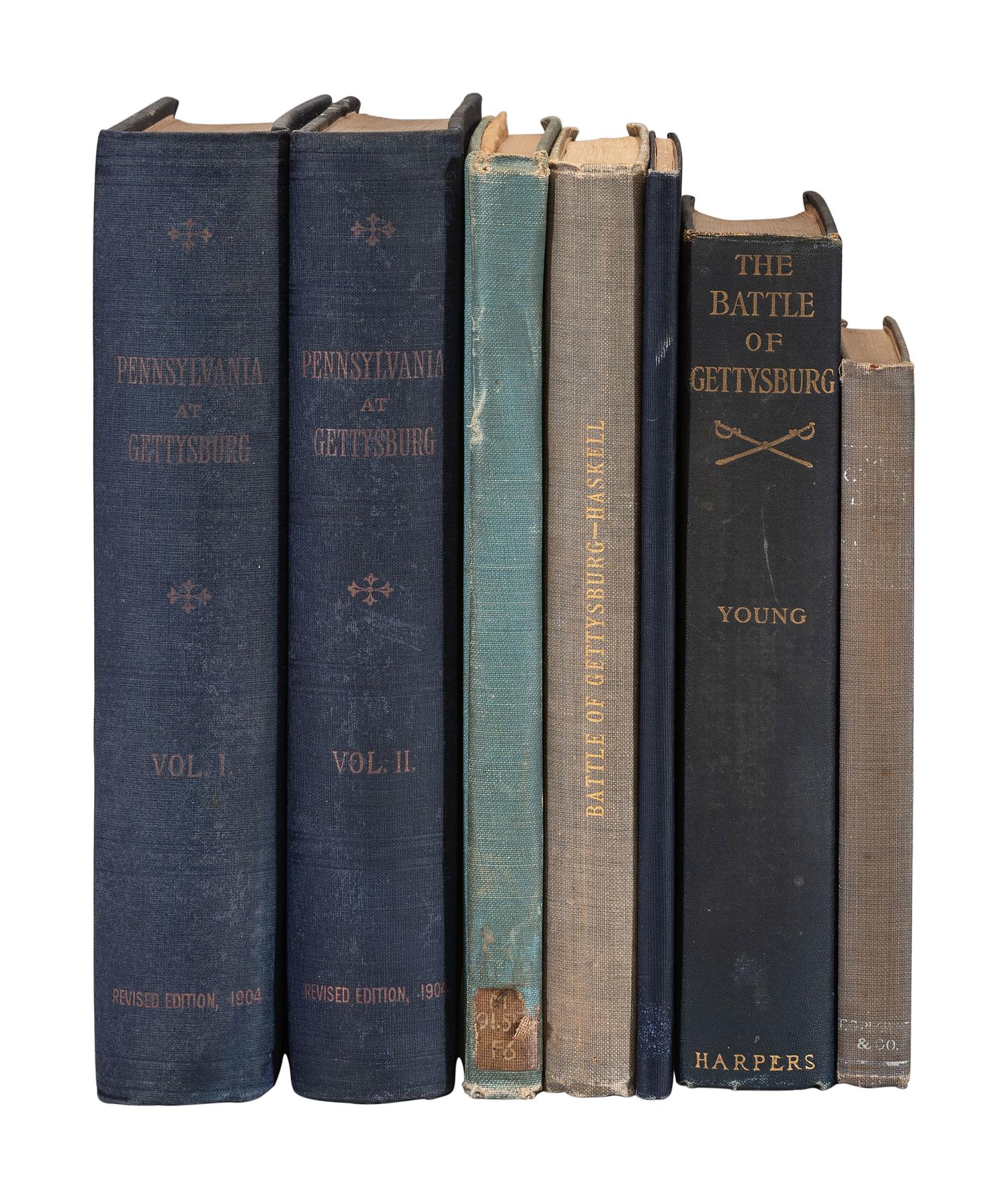 [CIVIL WAR]. The Battle of Gettysburg. A group of 6 works in 7 volumes.