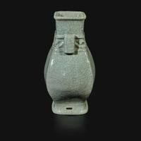 A Chinese "Guan"-type glazed vase, Fang Hu Yongzheng mark and possibly of the period