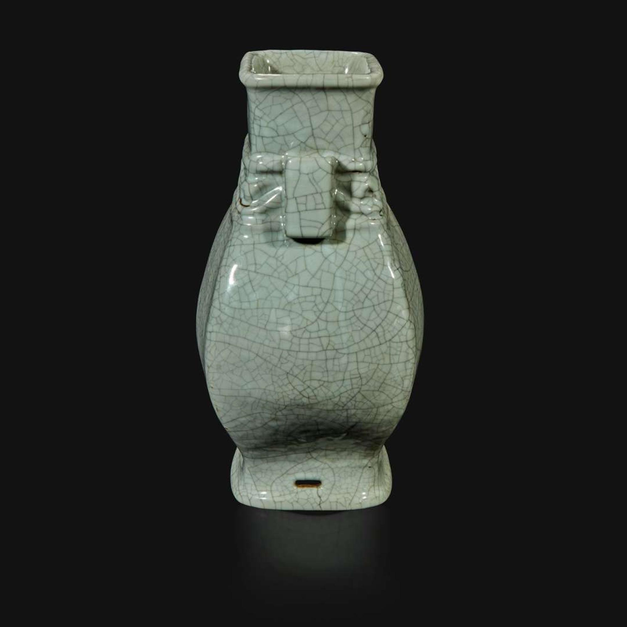 A Chinese "Guan"-type glazed vase, Fang Hu Yongzheng mark and possibly of the period