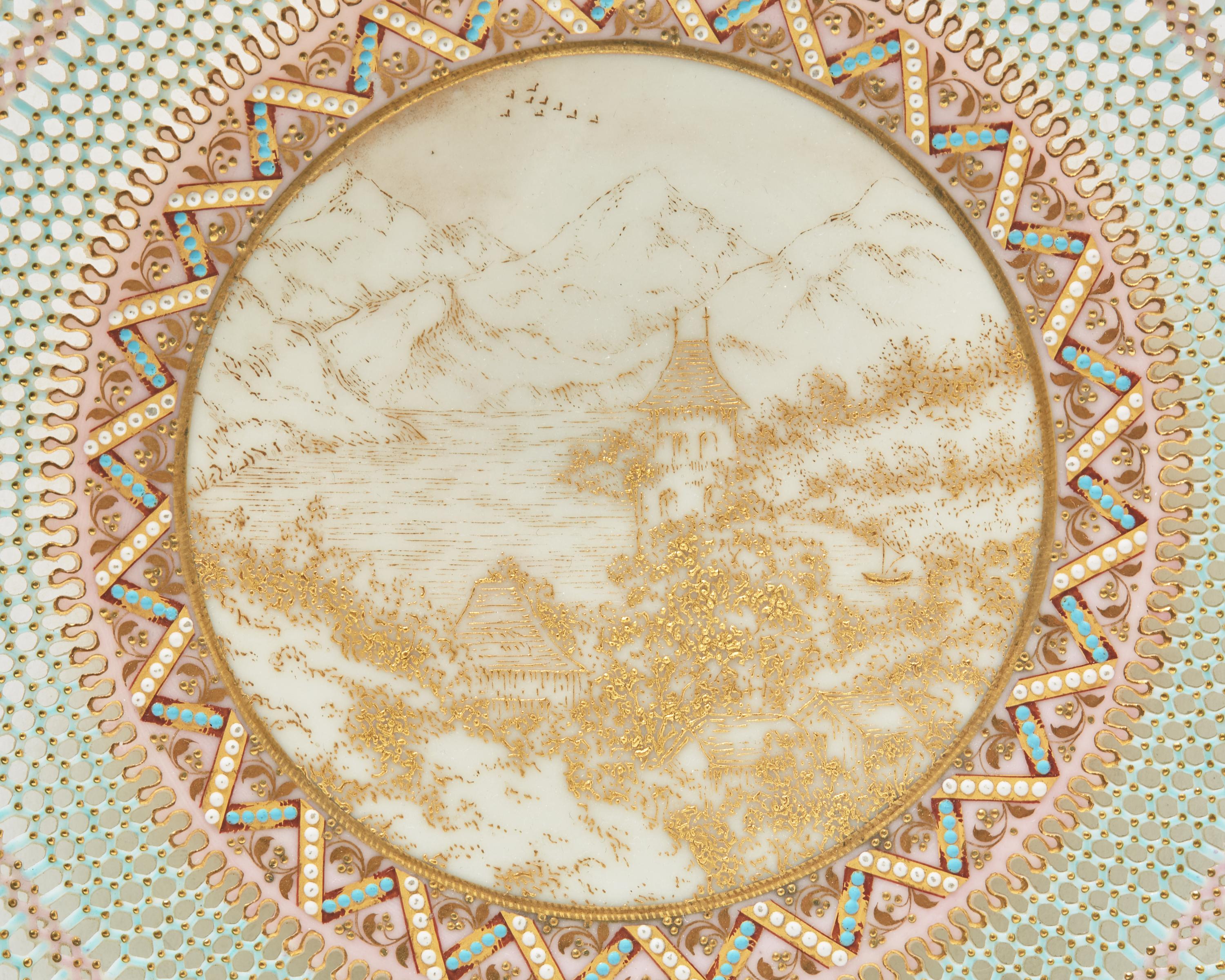 A Rare Royal Worcester Porcelain "Chinoiserie" Reticulated Plate