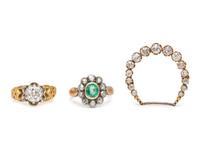 ANTIQUE, COLLECTION OF DIAMOND JEWELRY