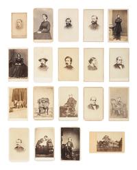 [CIVIL WAR]. A large collection of CDVs descended directly in the family of Vice President Hannibal Hamlin, incl. portraits of Hamlin family members, Civil War officers, politicians, artists, and celebrities.