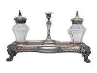 A Victorian Silver Inkstand