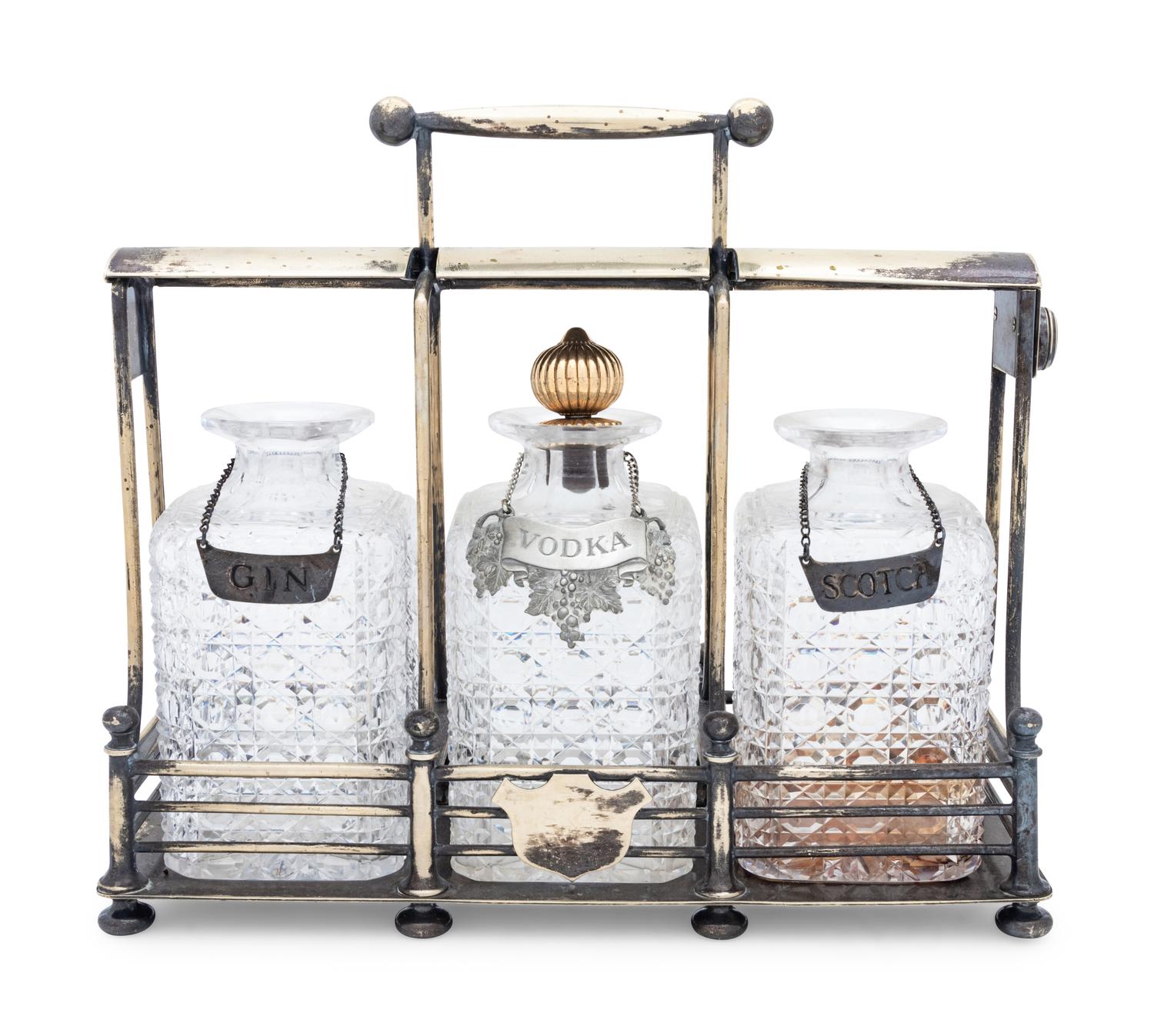 A Victorian Silver-Plate Tantalus