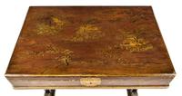 A Regency Style Japanned Writing Desk Height 29 x width 27 1/2 x depth 18 1/4 inches. — 19TH/20TH CENTURY