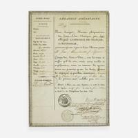[Americana] [Louisiana Purchase] Armstrong, John Partially-Printed Second Bill of Exchange, signed