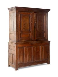 A George III Provincial Oak Linen Press
