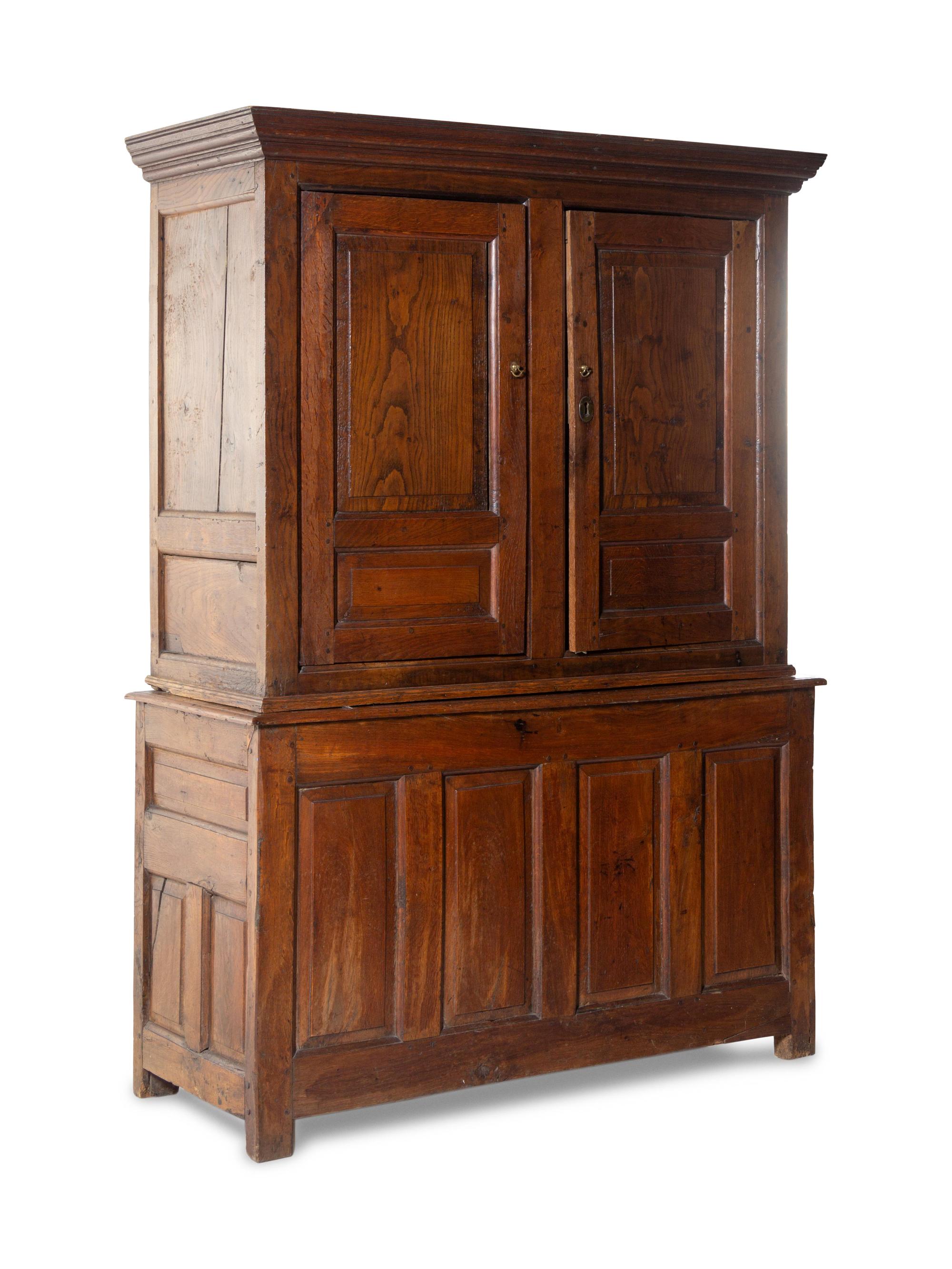 A George III Provincial Oak Linen Press