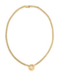 YELLOW GOLD AND DIAMOND SLIDE NECKLACE